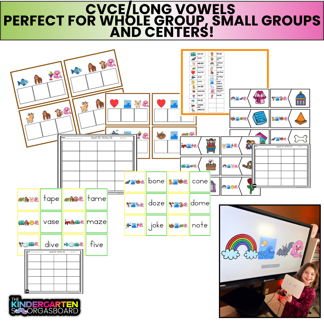 CVCE Centers/Magic E Activities:  Mystery Words With Vowels