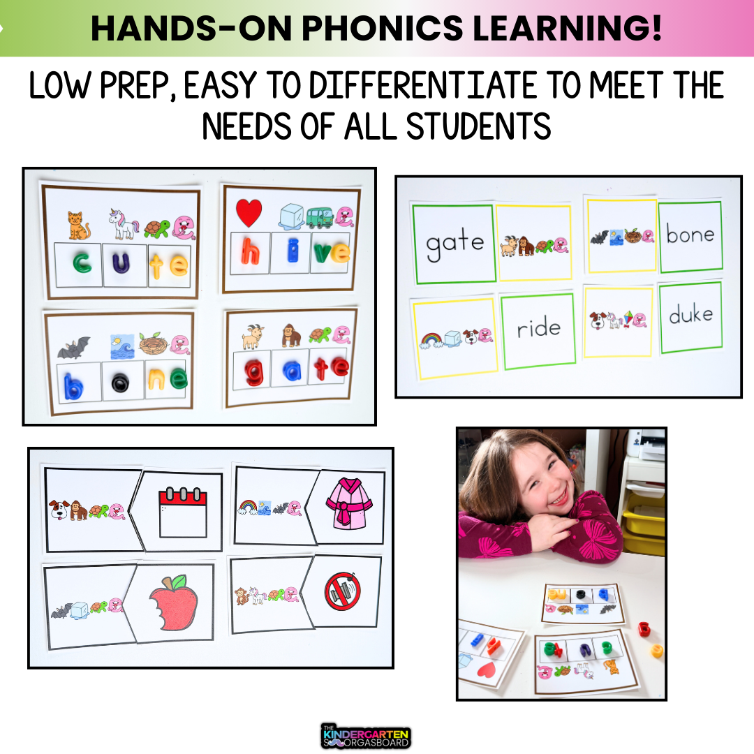 CVCE Centers/Magic E Activities:  Mystery Words With Vowels