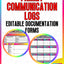 Family Communication Logs - Editable Documentation Forms