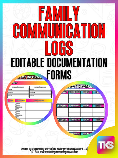 Family Communication Logs - Editable Documentation Forms