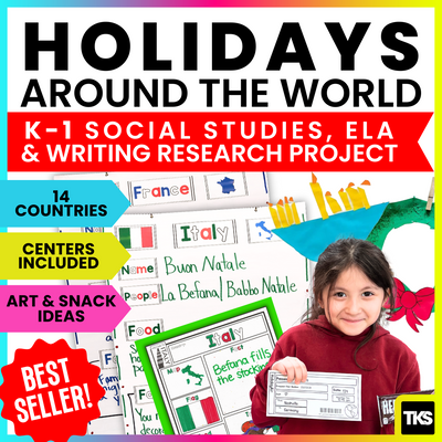 Christmas And Holidays Around the World: An Editable  Research and Writing Project PLUS Centers!