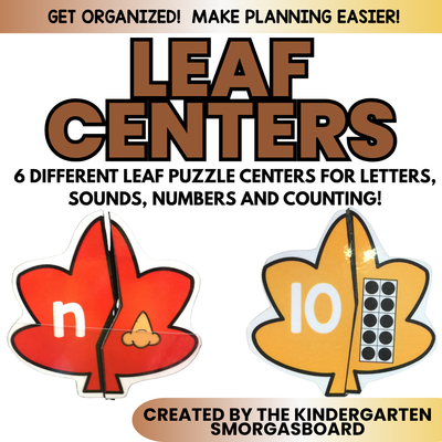 Leaf Puzzles: Letters, Sounds, Numbers, and Counting
