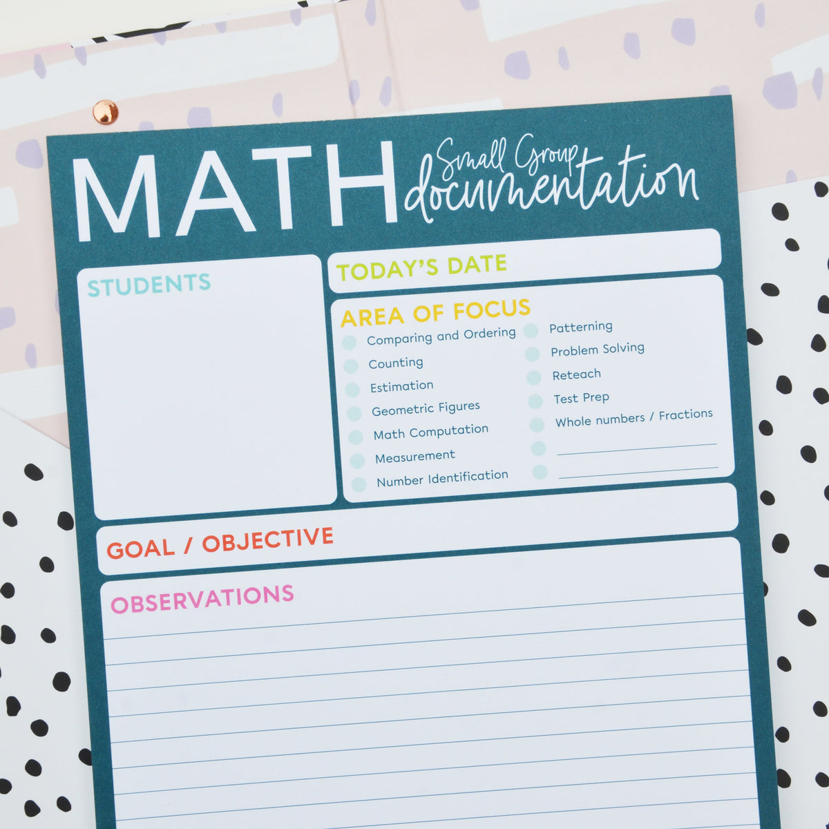 Notepad - Small Group Math Documentation – The Kindergarten ...