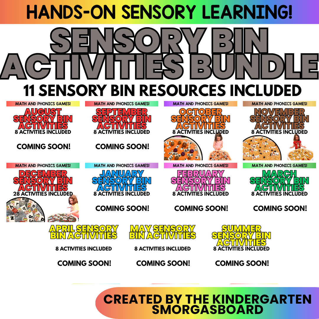 Sensory Bin Activities For The Year! Growing Bundle! 341 Activities!