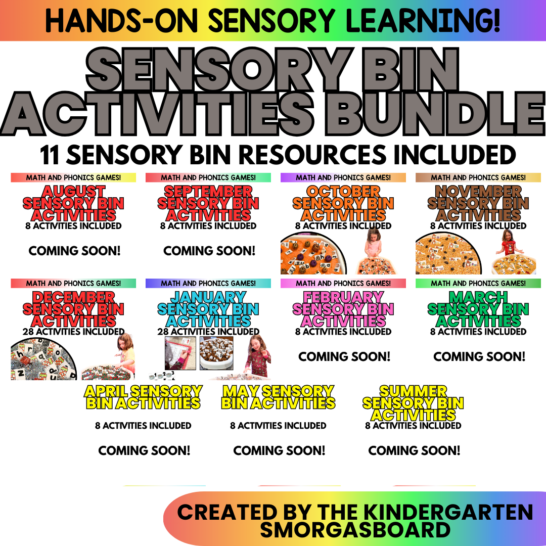 Sensory Bin Activities For The Year! Growing Bundle! 341 Activities!