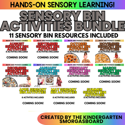 Sensory Bin Activities For The Year! Growing Bundle! 341 Activities!