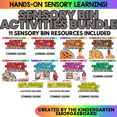 Sensory Bin Activities For The Year! Growing Bundle! 341 Activities!
