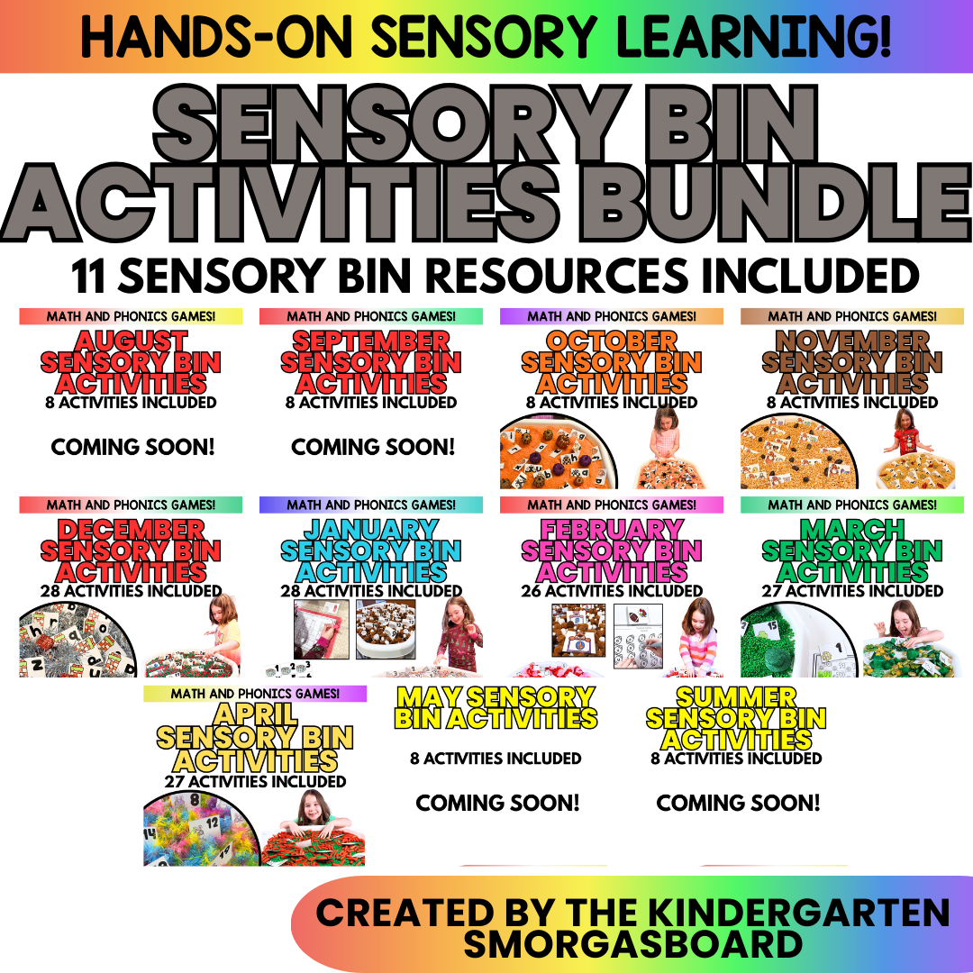 Sensory Bin Activities For The Year! Growing Bundle! 341 Activities!
