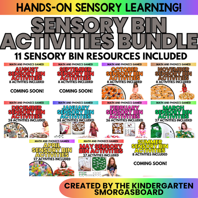 Sensory Bin Activities For The Year! Growing Bundle! 341 Activities!