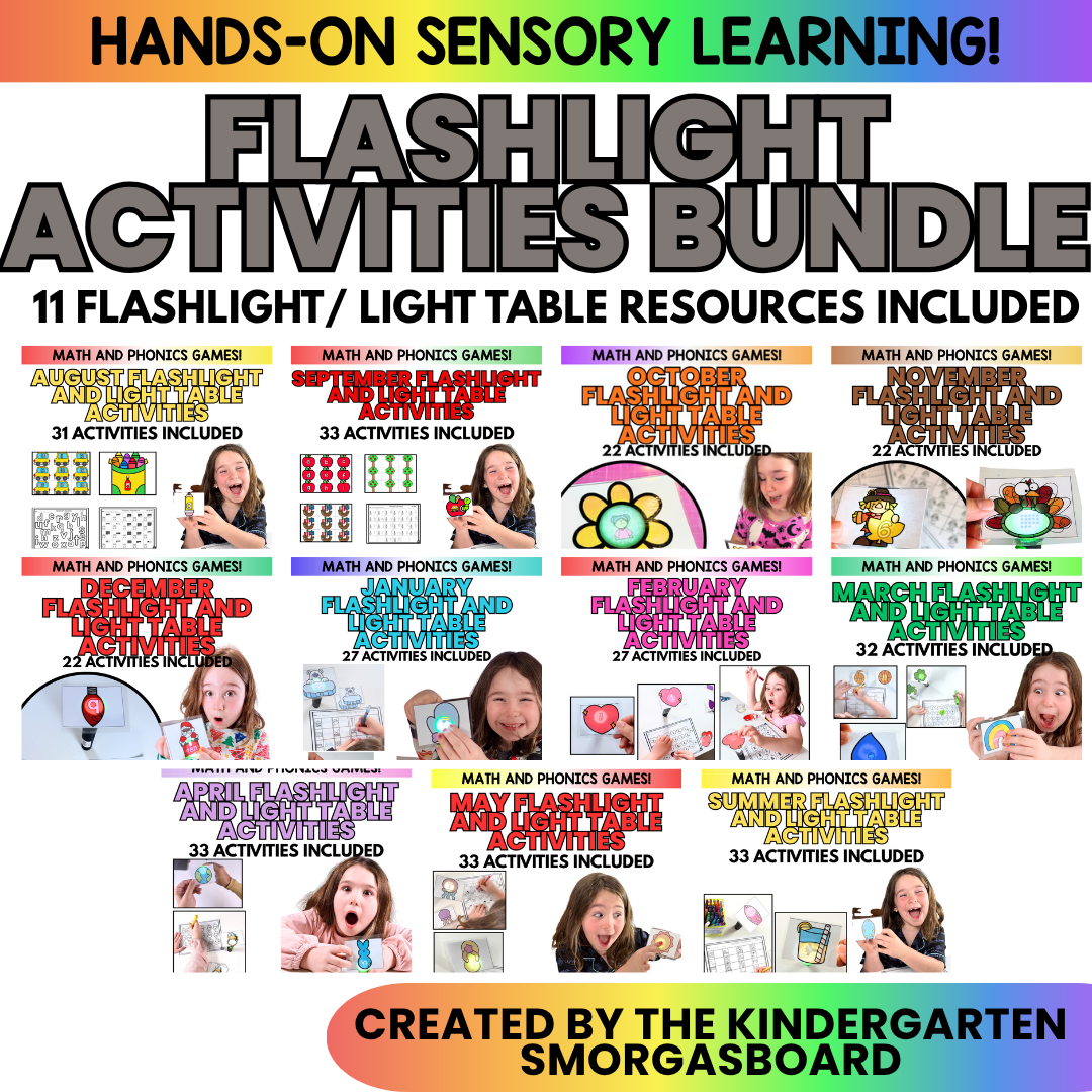 Flashlight Activities For The Year! Growing Bundle! 288 Activities!