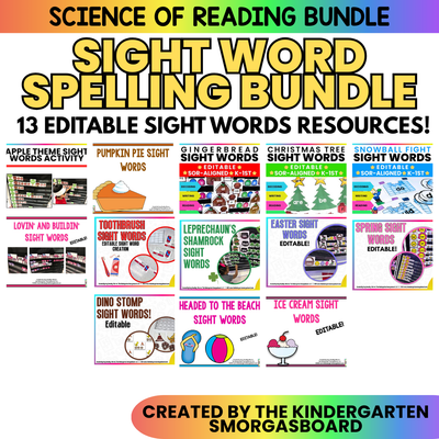 Sight Word Spelling, Writing And Decoding Activities