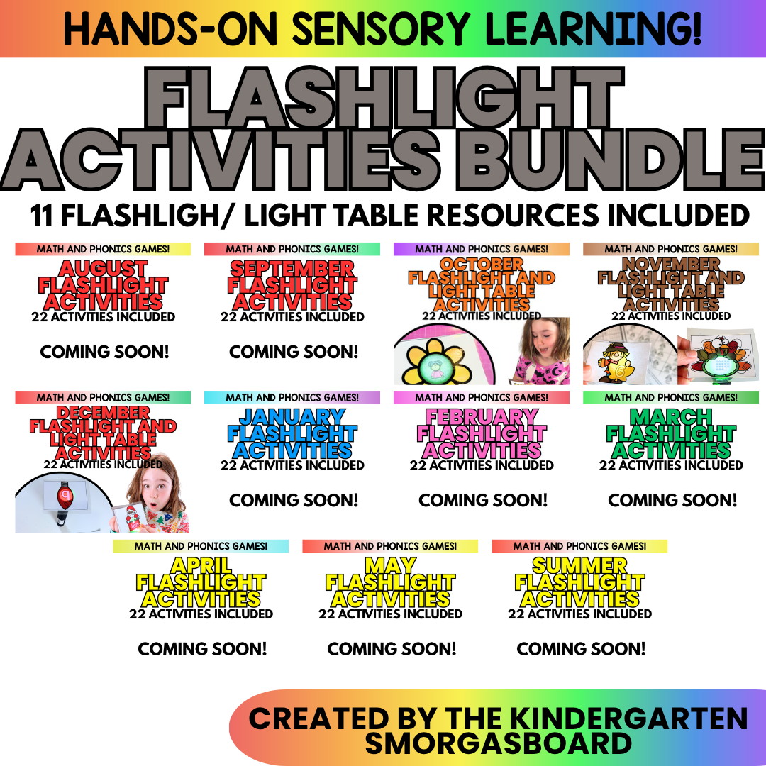 Flashlight Activities For The Year! Growing Bundle! 242 Activities!