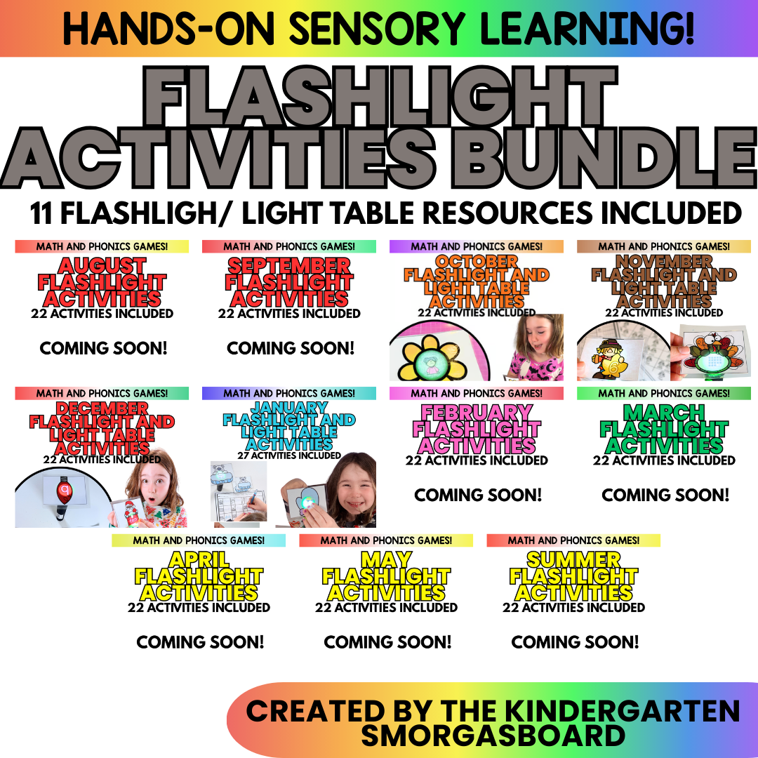 Flashlight Activities For The Year! Growing Bundle! 242 Activities!