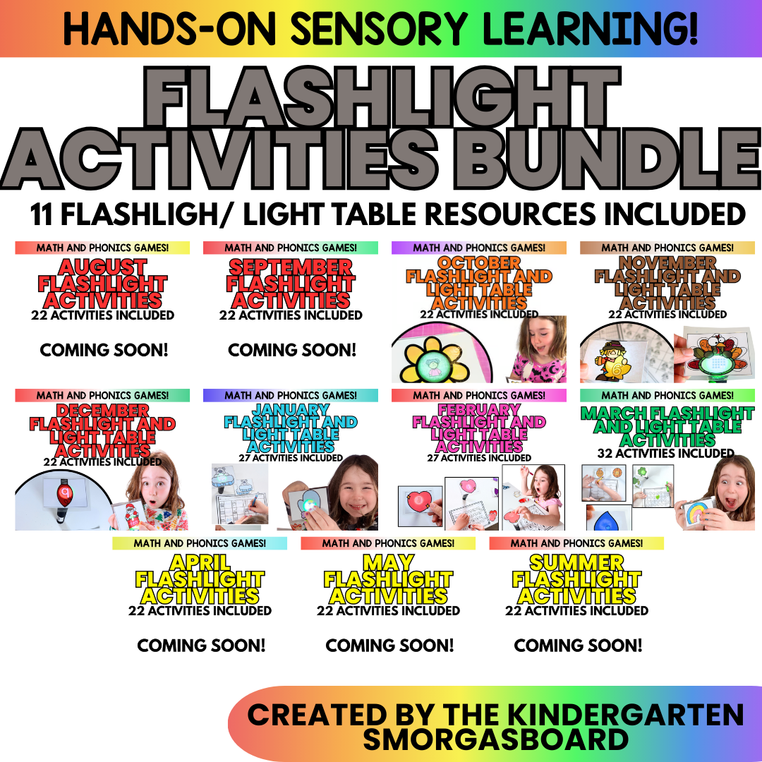 Flashlight Activities For The Year! Growing Bundle! 245 Activities!