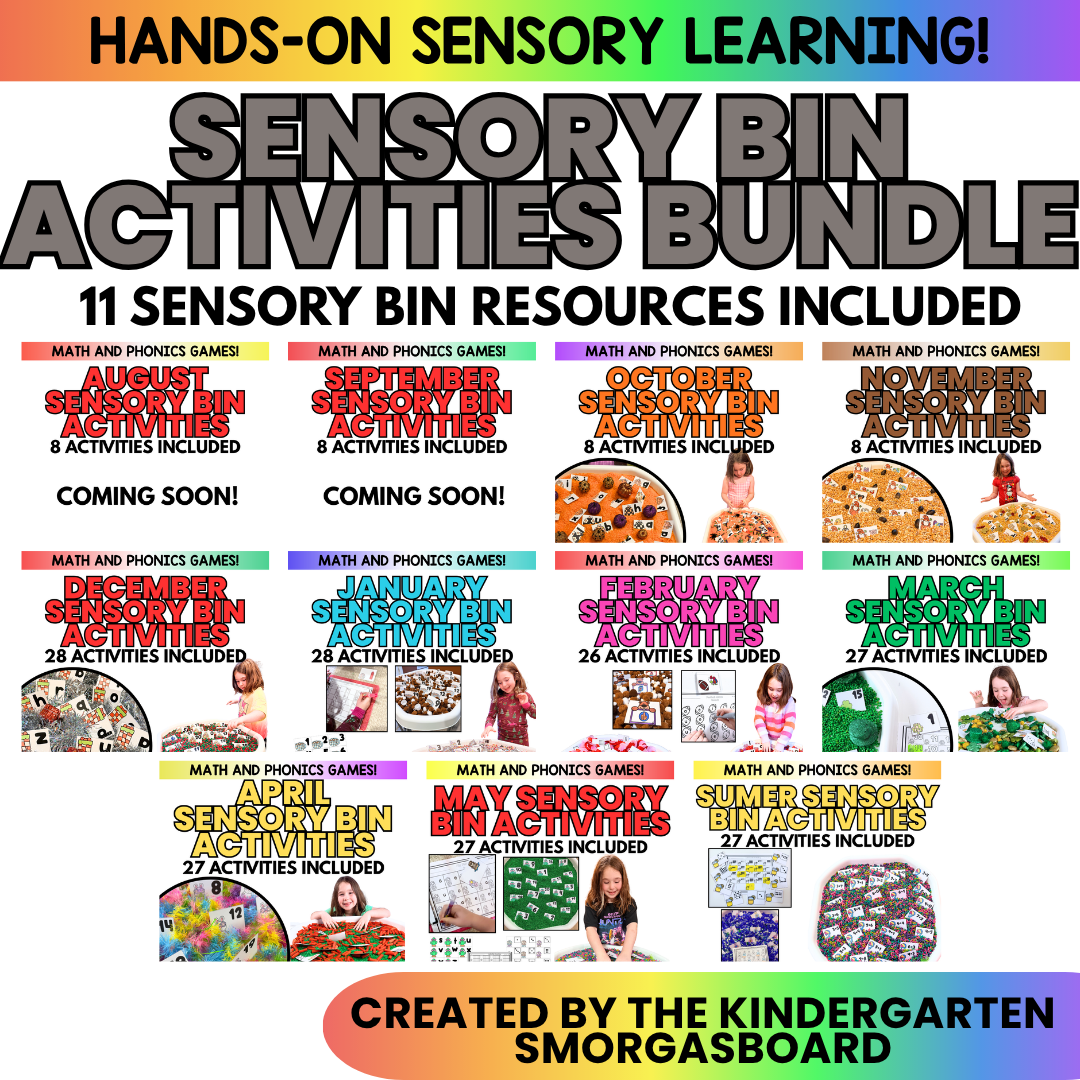 Sensory Bin Activities For The Year! Growing Bundle! 341 Activities!