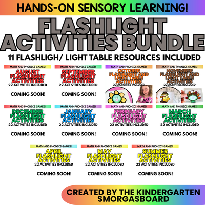 Flashlight Activities For The Year! Growing Bundle! 242 Activities!