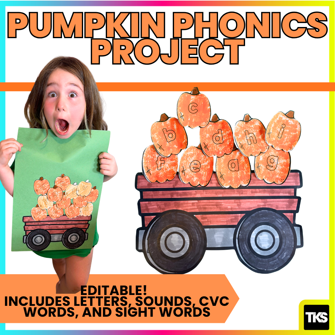 Pumpkin Activities: Pumpkin Phonics Project: Letters, Sounds, CVC Words And More