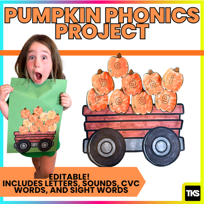 Pumpkin Activities: Pumpkin Phonics Project: Letters, Sounds, CVC Words And More