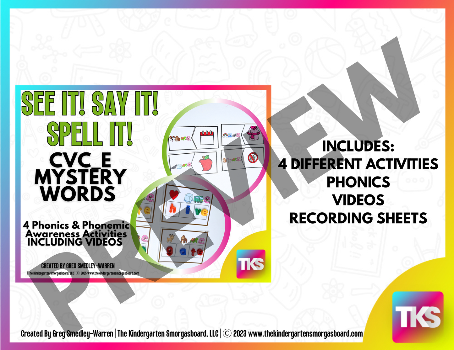 CVCE Centers/Magic E Activities:  Mystery Words With Vowels