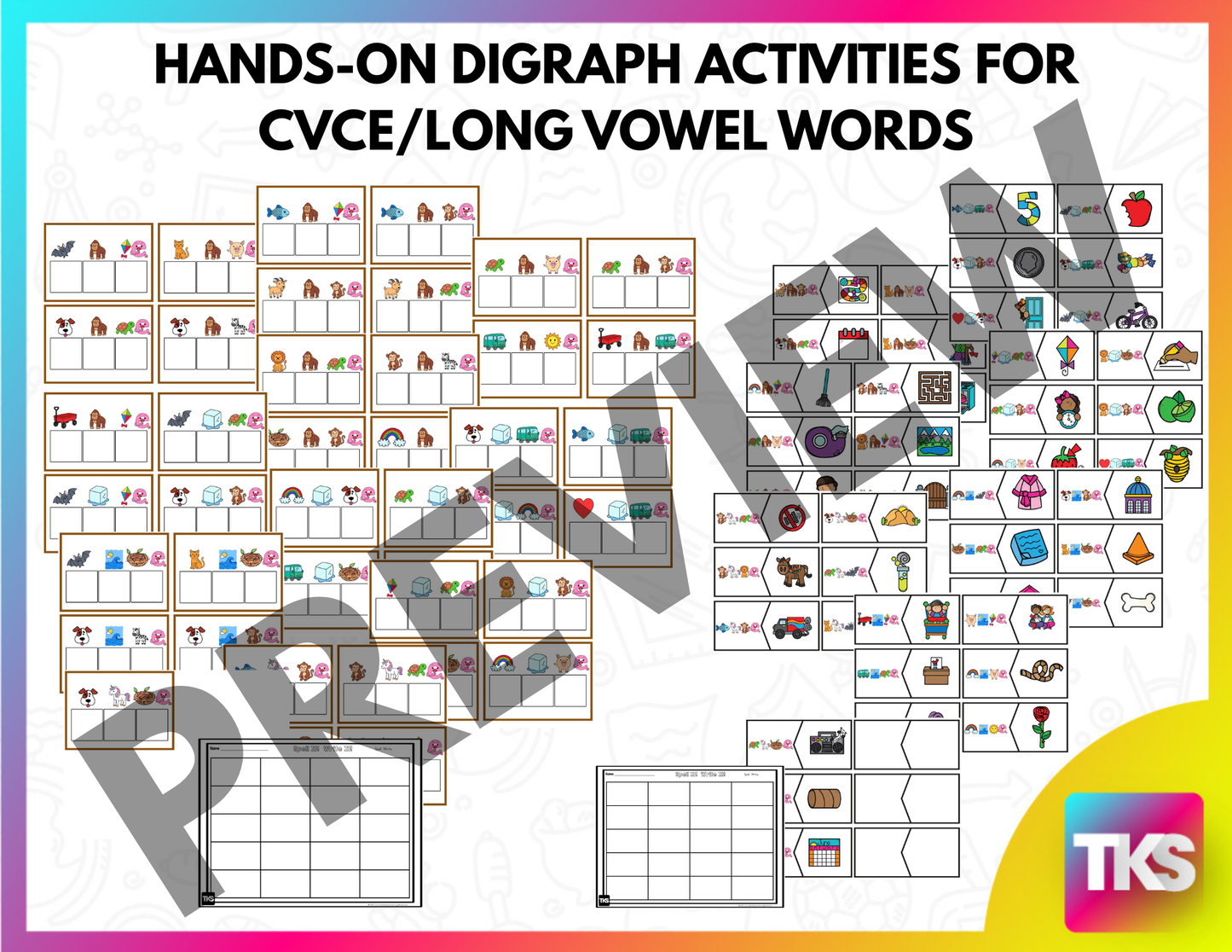 CVCE Centers/Magic E Activities:  Mystery Words With Vowels