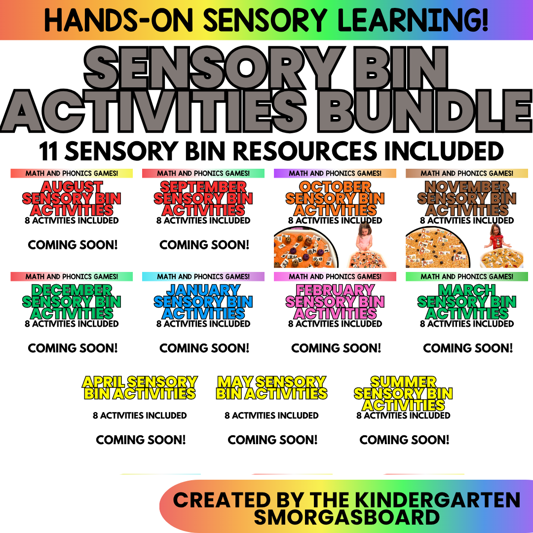 Sensory Bin Activities For The Year! Growing Bundle! 341 Activities!