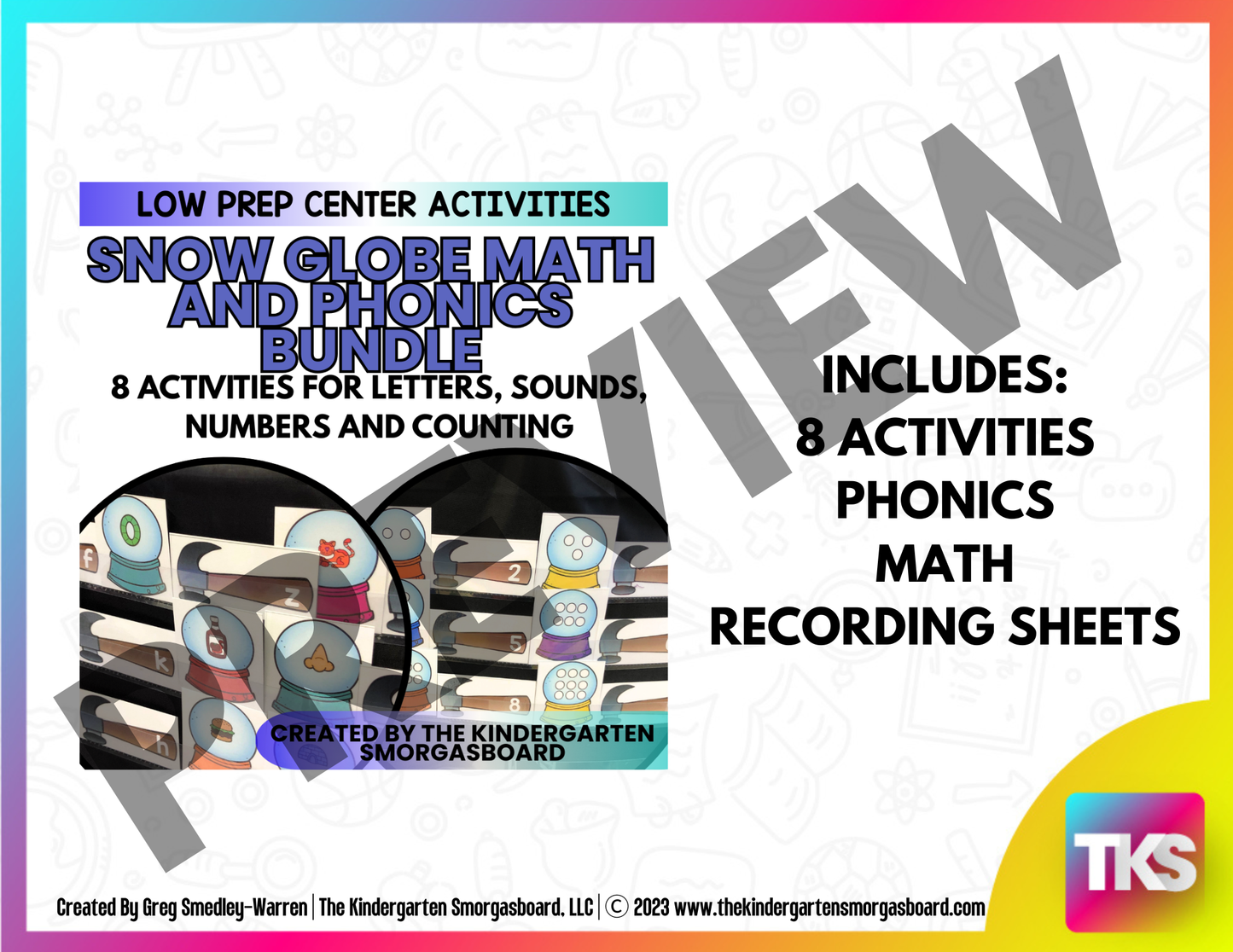 Winter Activities: 8 Snow Globe Math And Phonics Centers