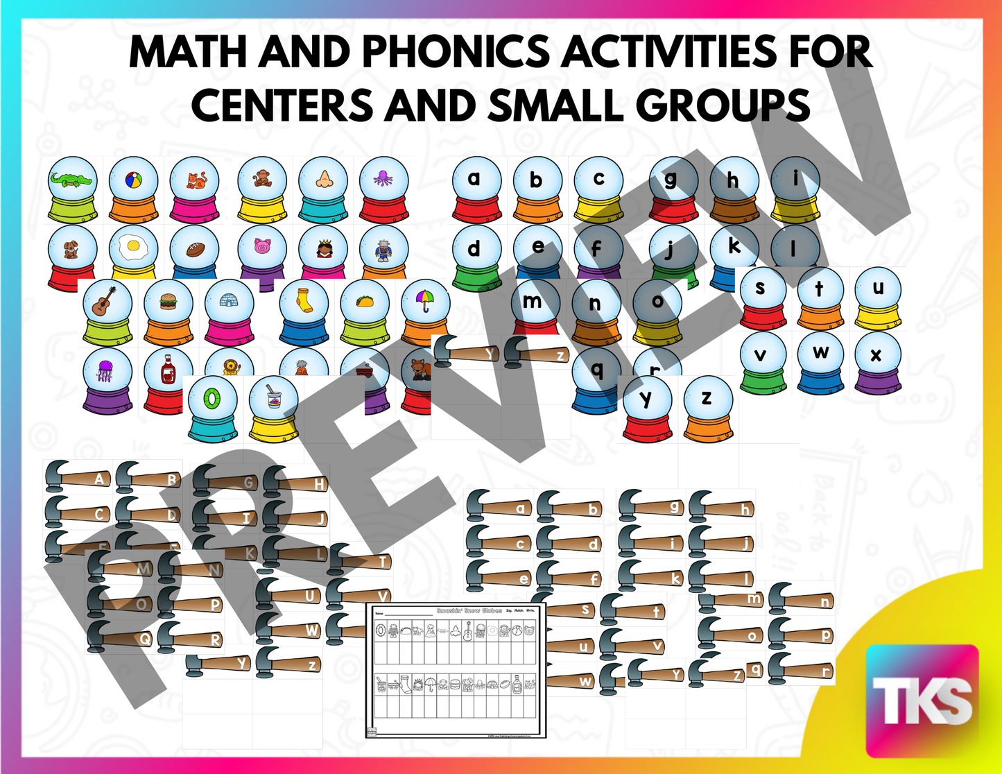 Winter Activities: 8 Snow Globe Math And Phonics Centers