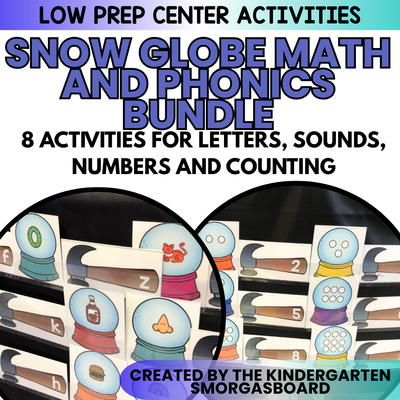 Winter Activities: 8 Snow Globe Math And Phonics Centers