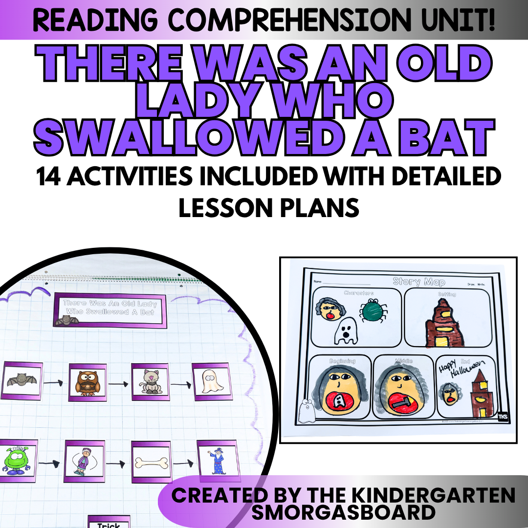 Bats and Fall Reading Comprehension | October Literacy Lessons for There Was an Old Lady Who Swallowed A Bat