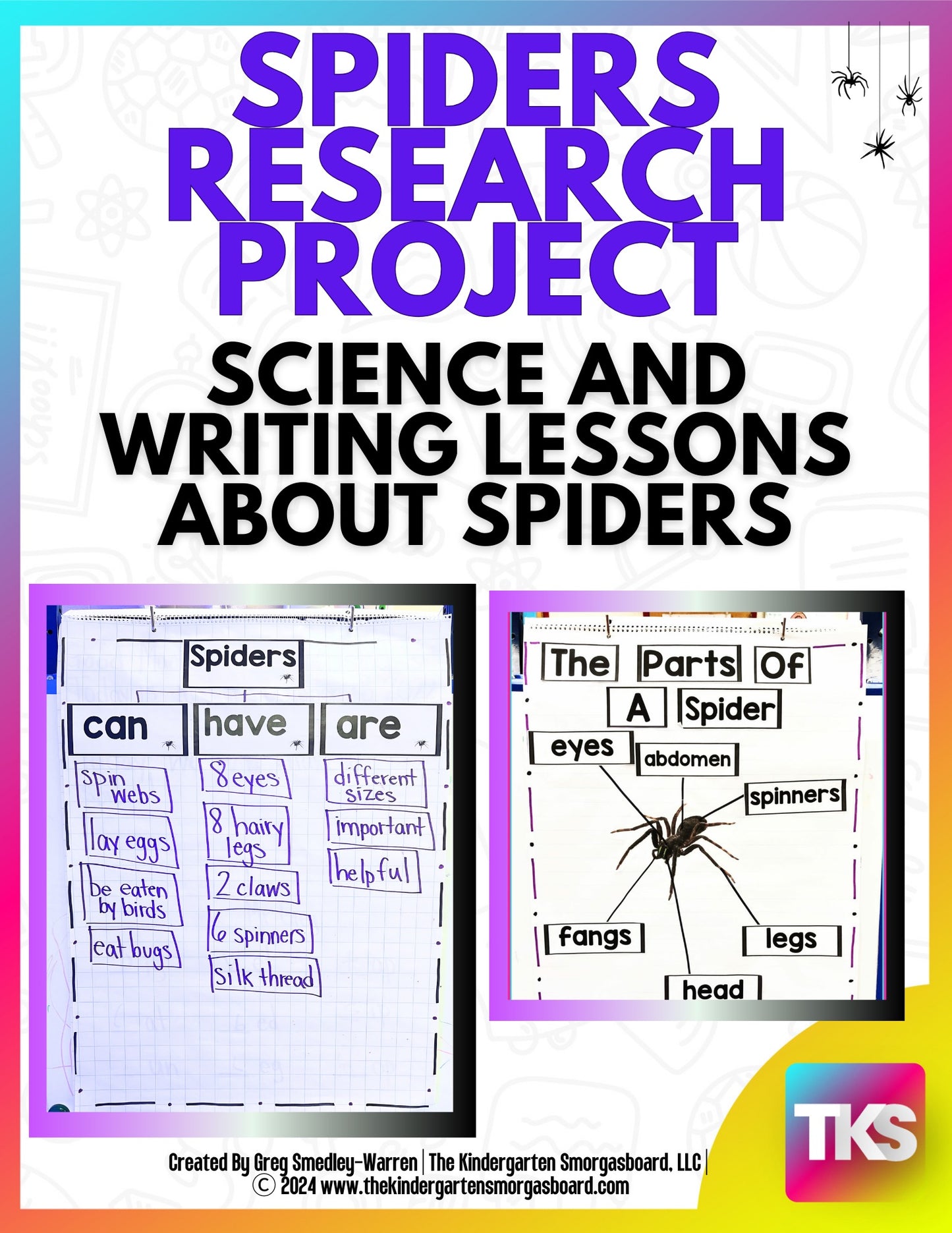 Spiders Reading Writing & Science Activities for Kindergarten