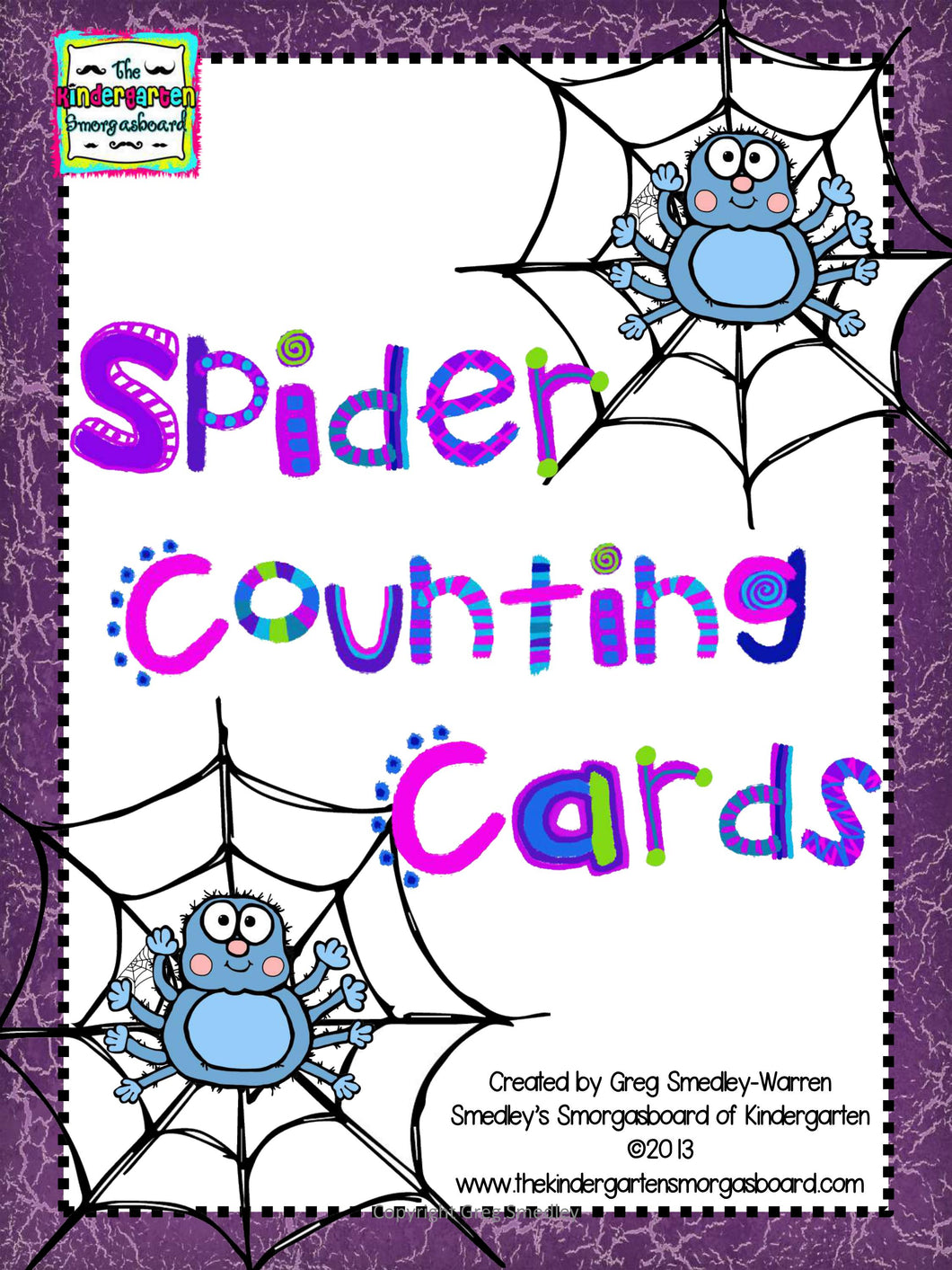 Spider Web Counting Cards FREEBIE!