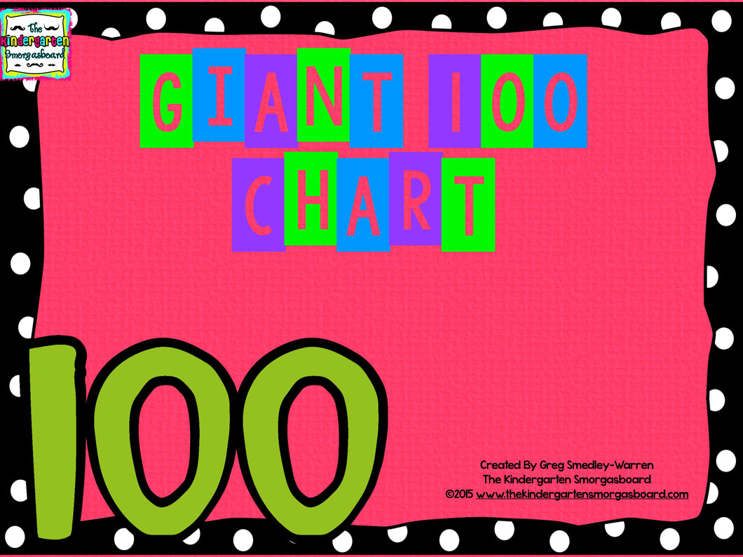 Giant 100 Chart FREEBIE!