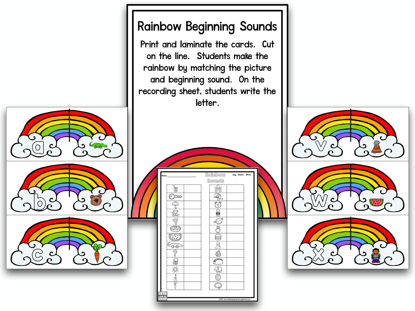 Rainbow Math & Literacy Centers