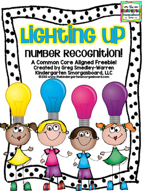 Lighting Up Number Recognition FREEBIE!