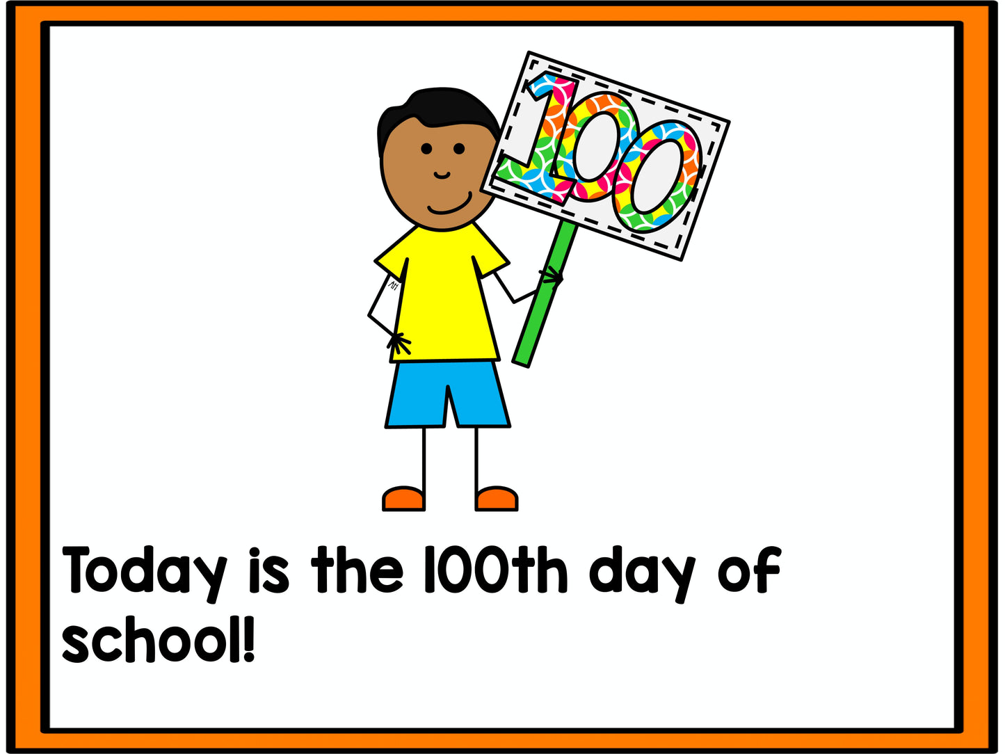 100th Day of School Emergent Reader