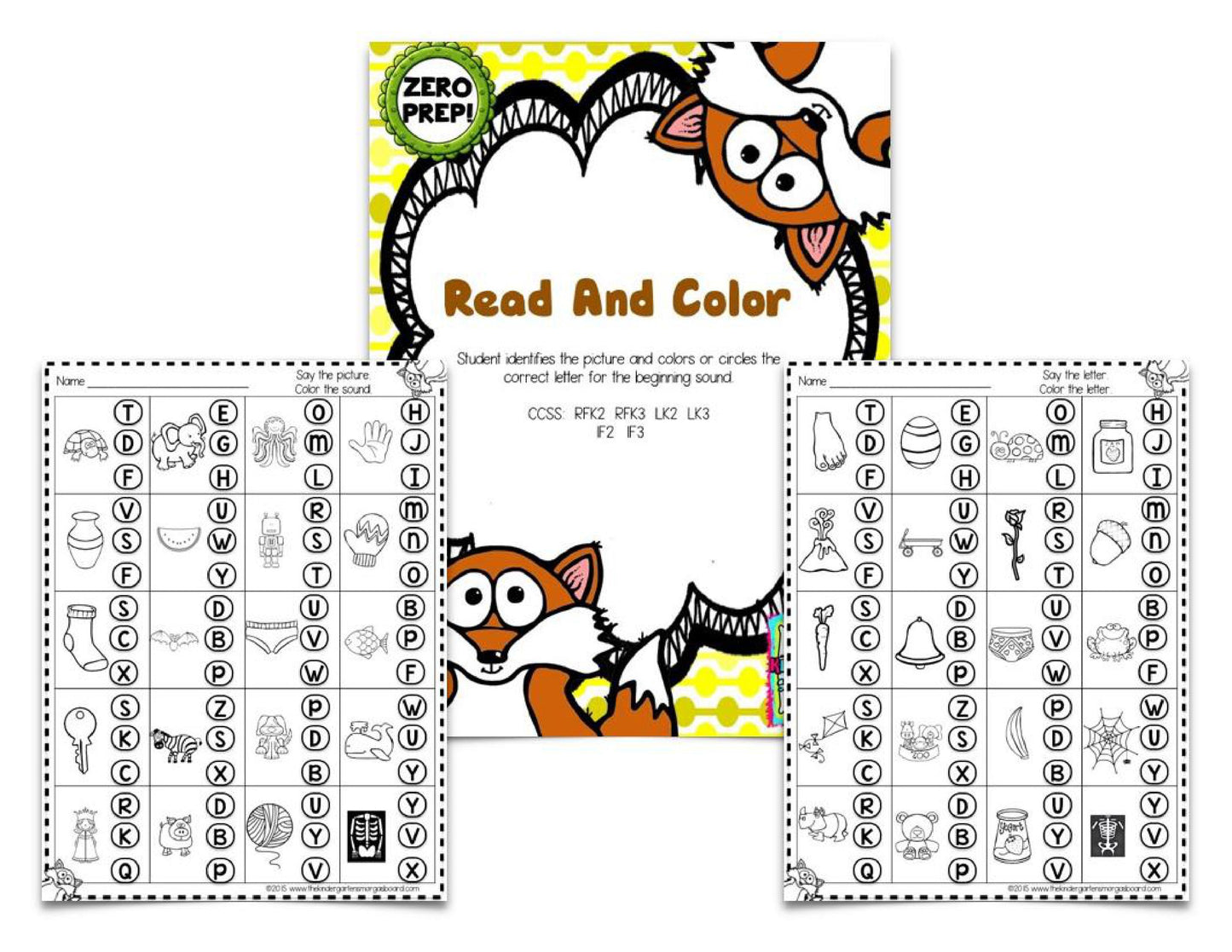 What Does the Fox Say? Zero-Prep Letters and Sounds Practice Pages