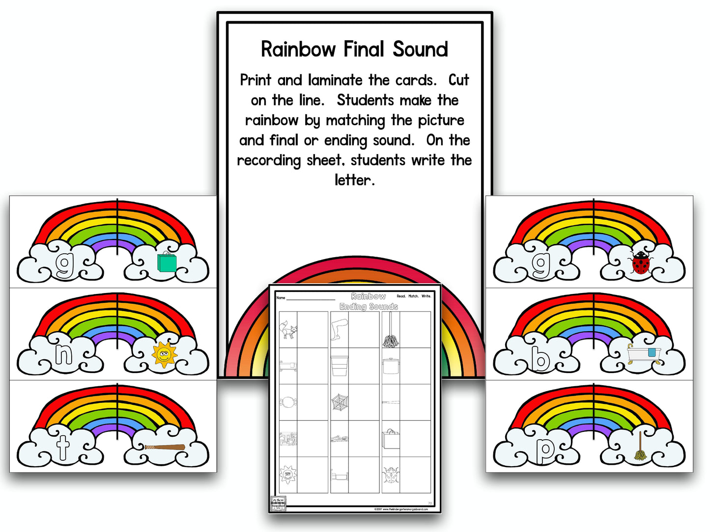 Rainbow Math & Literacy Centers