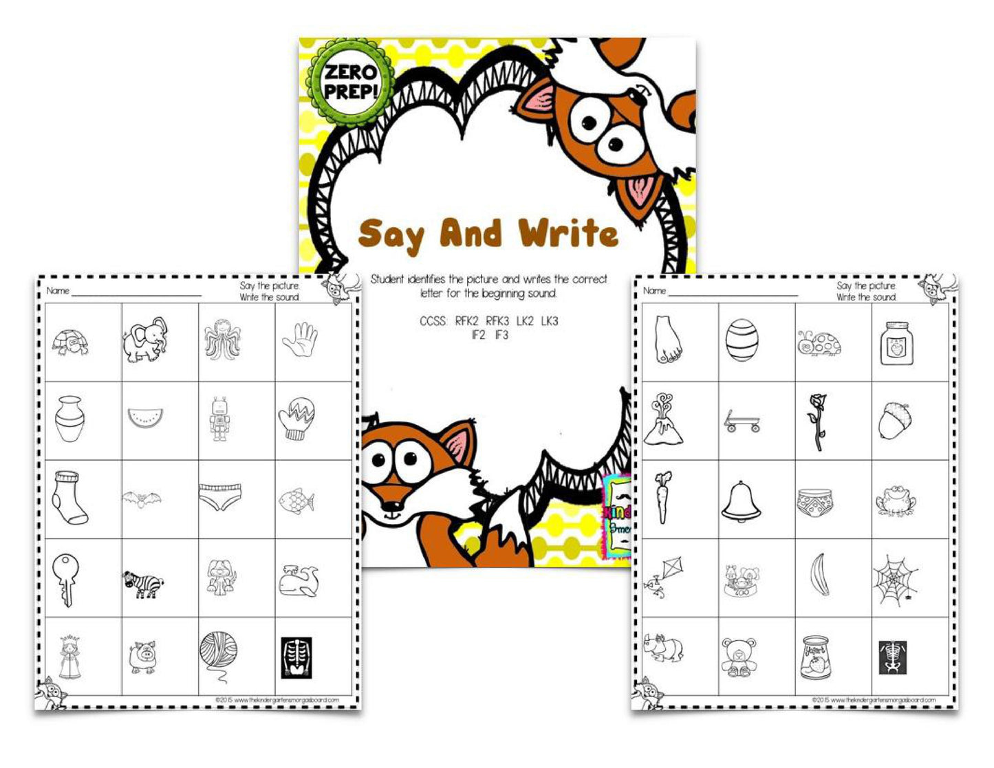 What Does the Fox Say? Zero-Prep Letters and Sounds Practice Pages