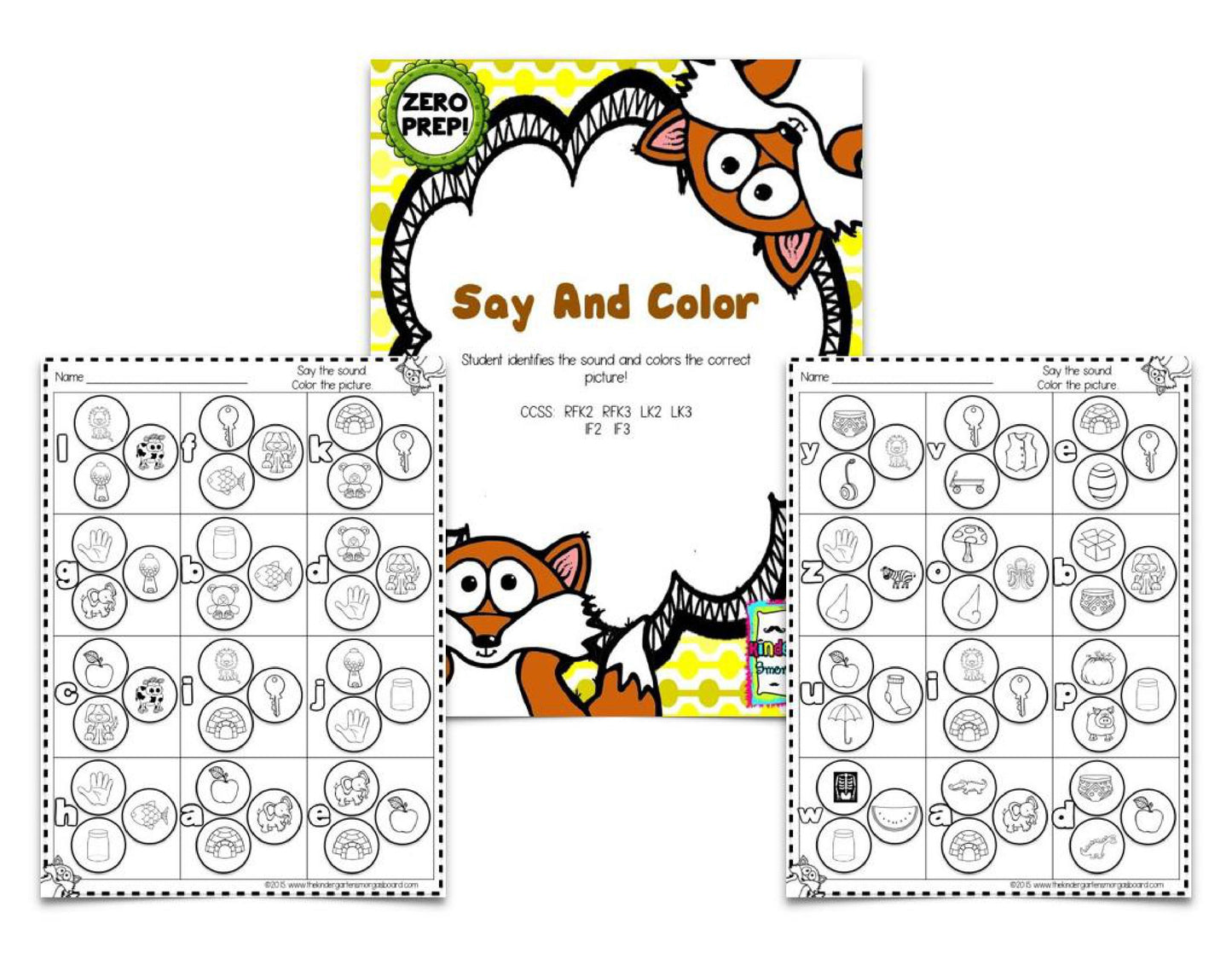 What Does the Fox Say? Zero-Prep Letters and Sounds Practice Pages