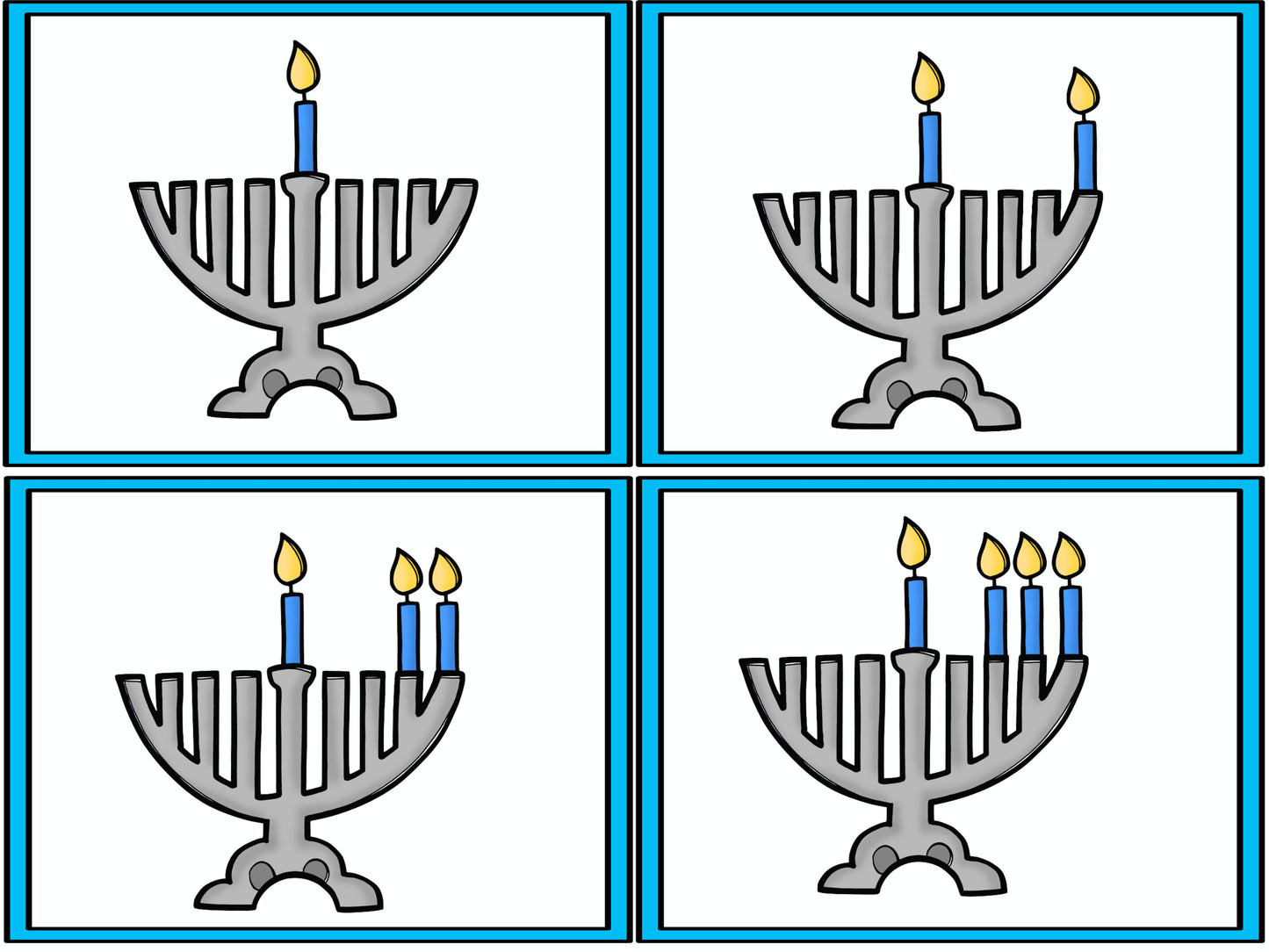 Hanukkah Subitizing Cards