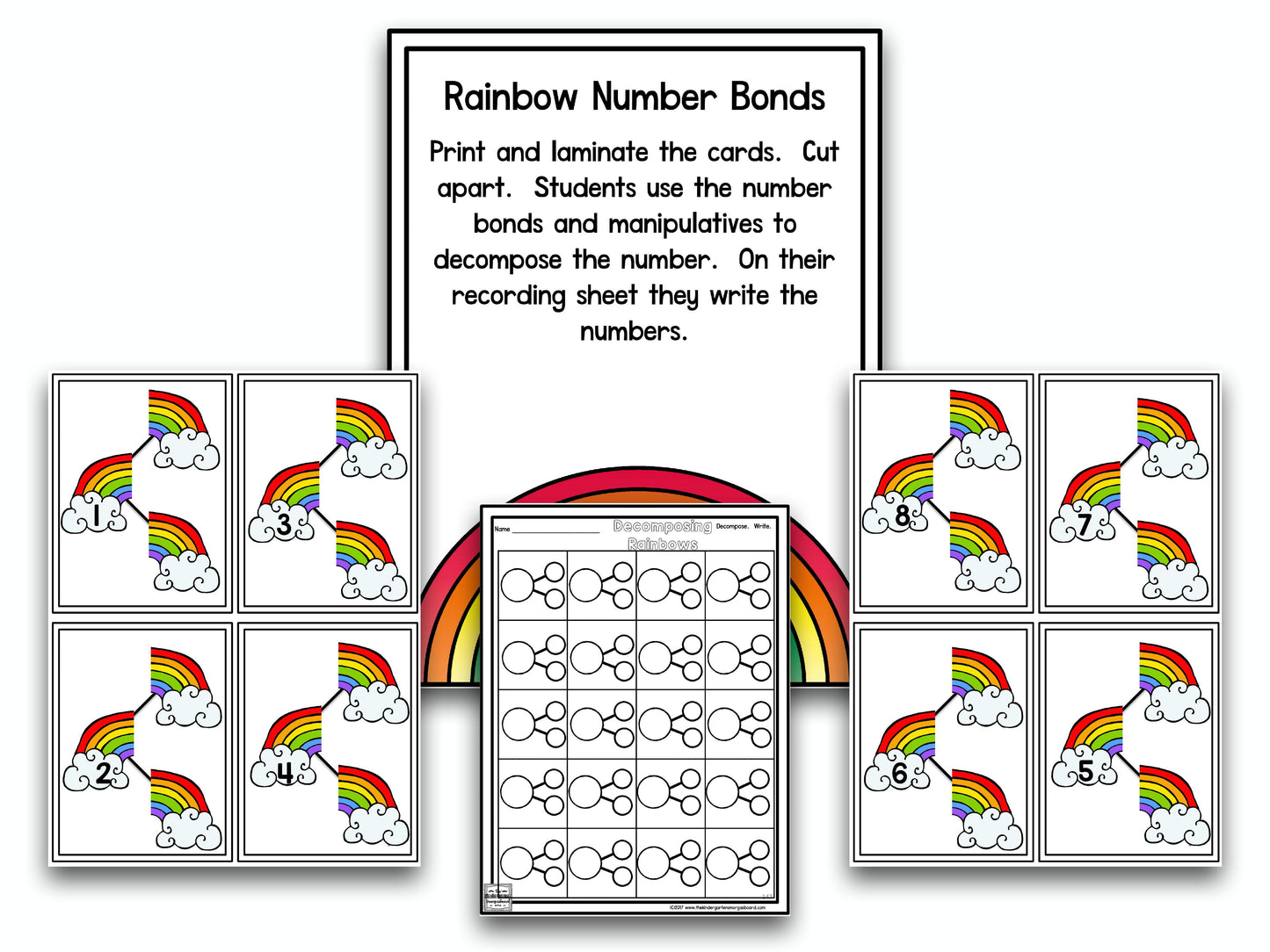 Rainbow Math & Literacy Centers