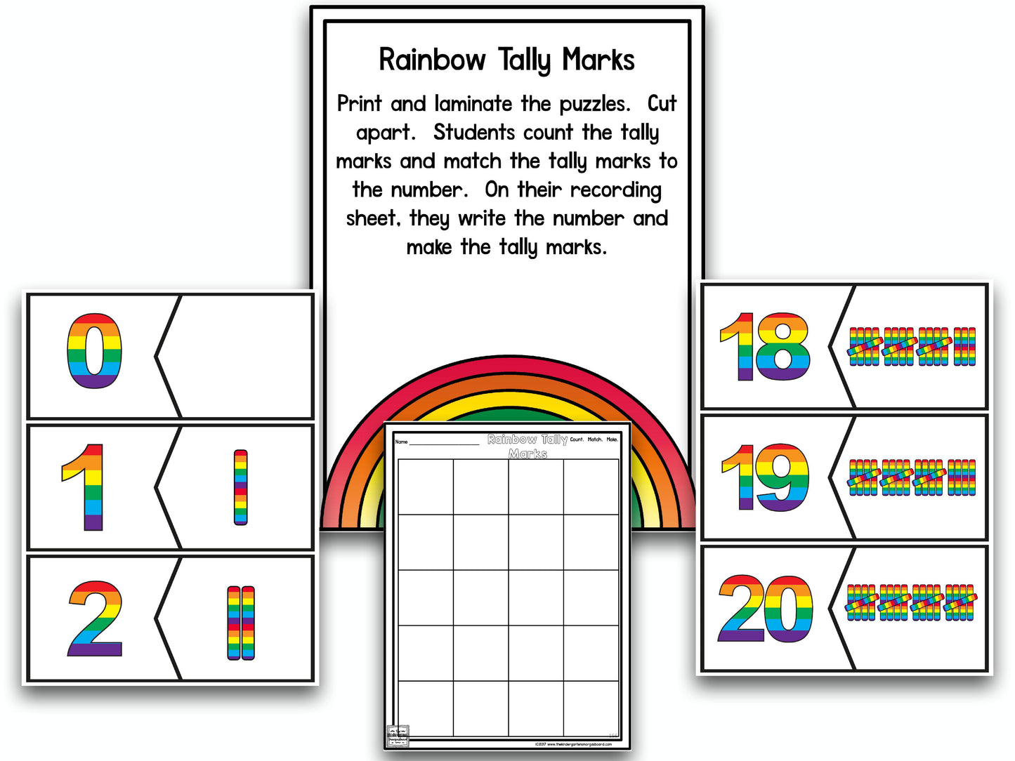 Rainbow Math & Literacy Centers