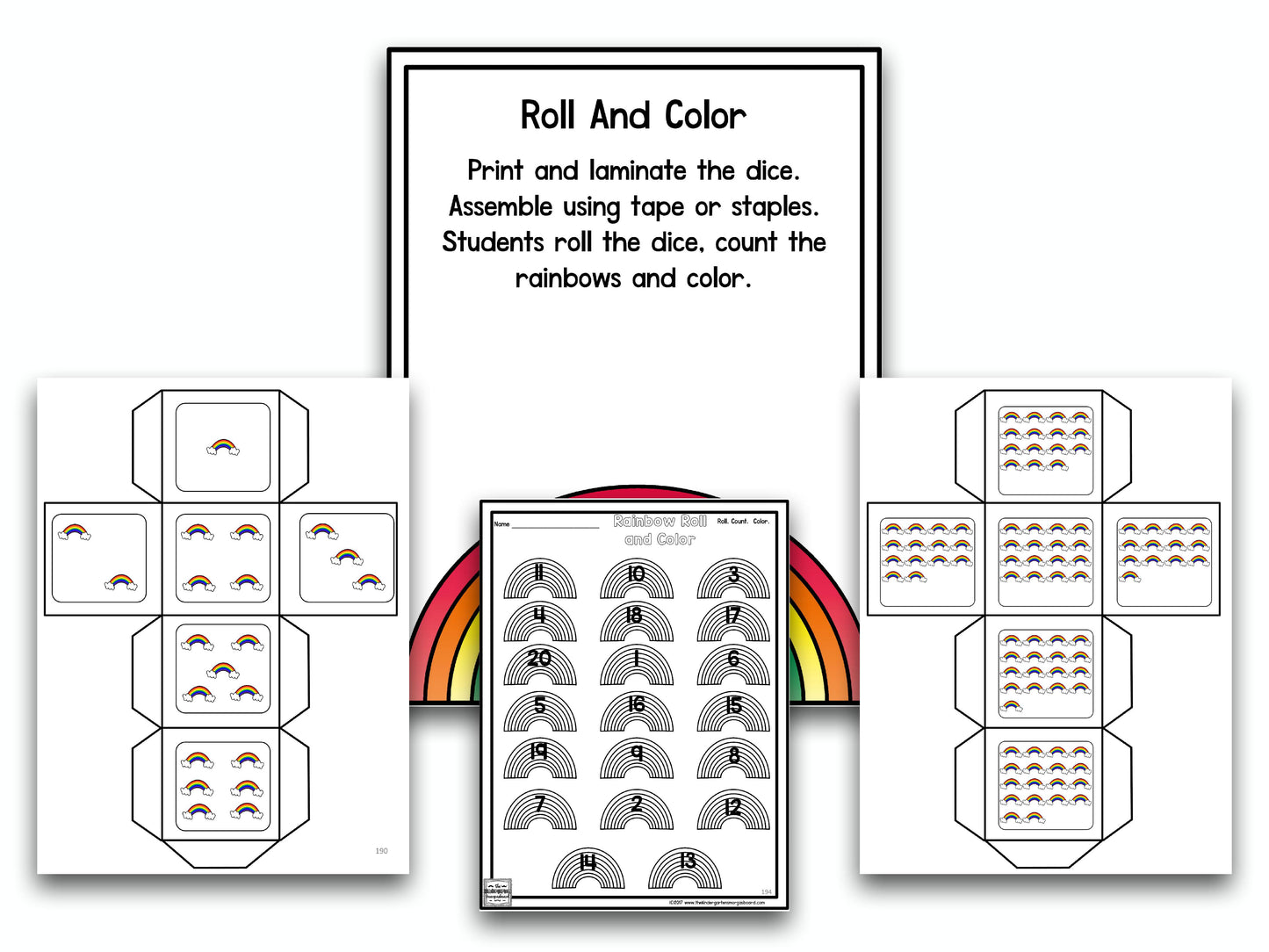 Rainbow Math & Literacy Centers