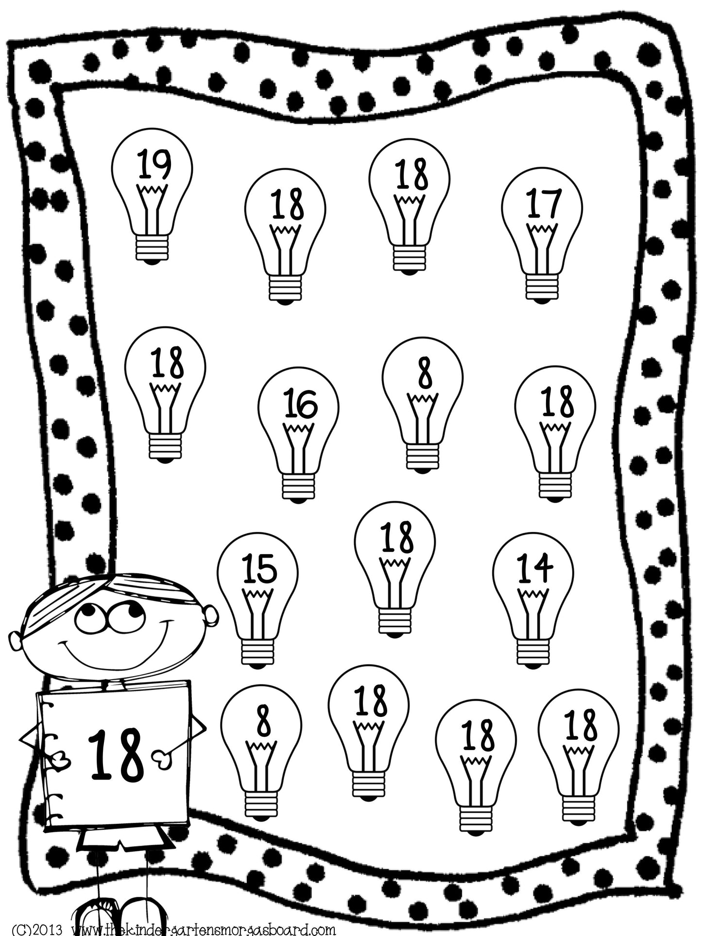 Lighting Up Number Recognition FREEBIE!