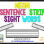 Neon Sentence Strip Sight Words