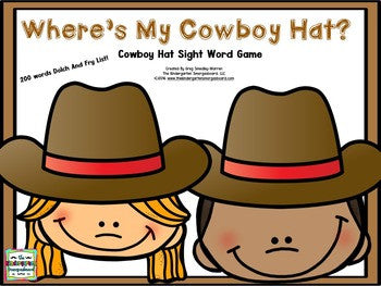 Cowboy Sight Words