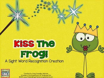 Kiss the Frog Editable Fairy Tale Sight Words