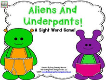 Aliens and Underpants: An Editable Sight Word Game