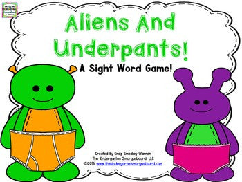 Aliens and Underpants: An Editable Sight Word Game
