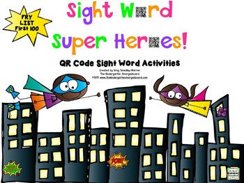 Sight Word Superheroes QR Codes!